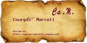 Csurgó Marcell névjegykártya