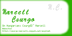 marcell csurgo business card